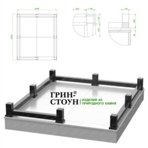 Гранитная ограда ГО-17 изображение
