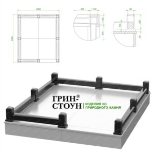 Гранитная ограда ГО-18 изображение