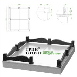 Гранитная ограда ГО-20 изображение